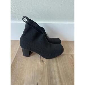 Charleston Shoe Company Telfair Boot Black Block Heel Boho Bootie Women’s Size 6